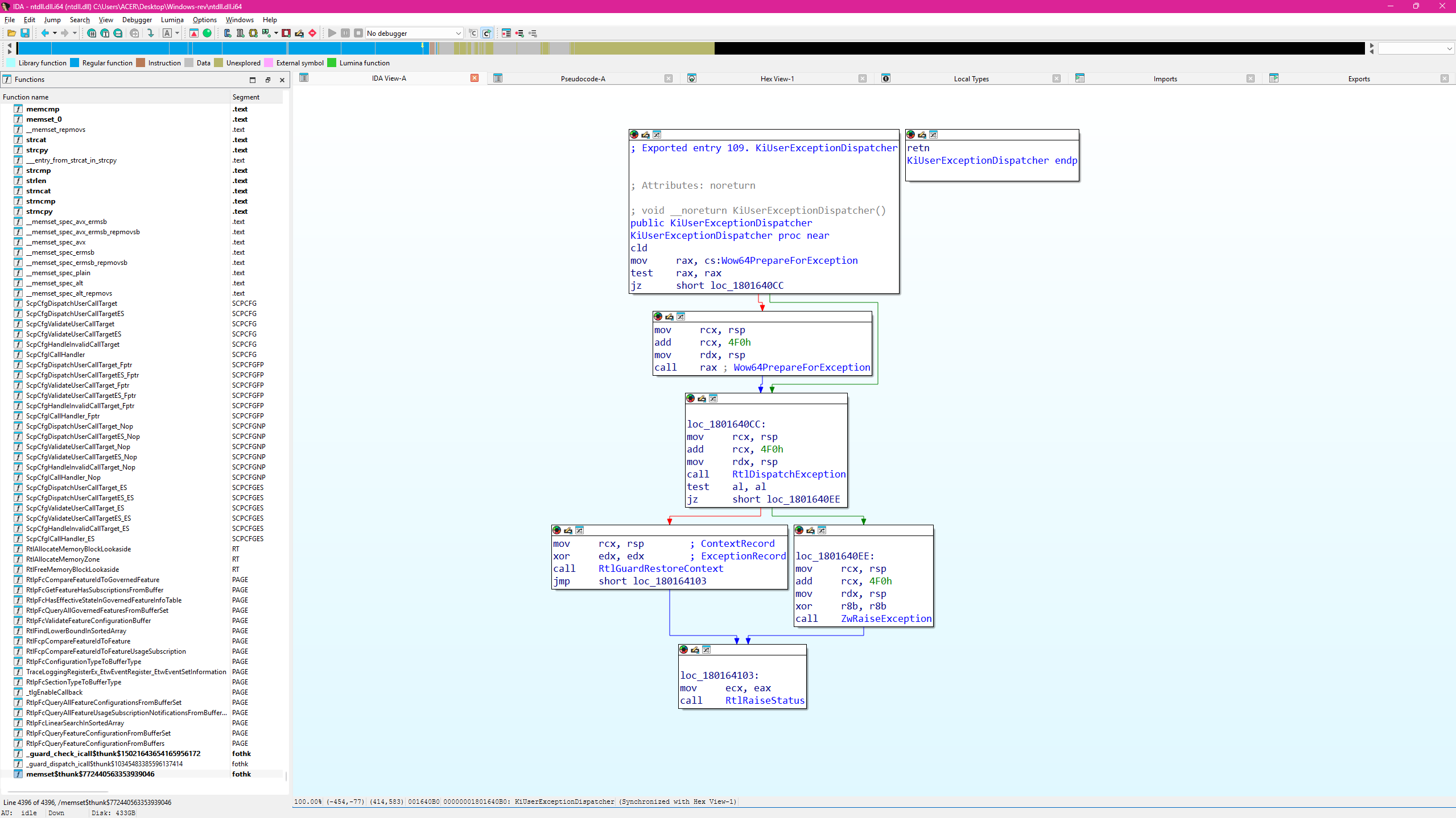 VEH handler encoding