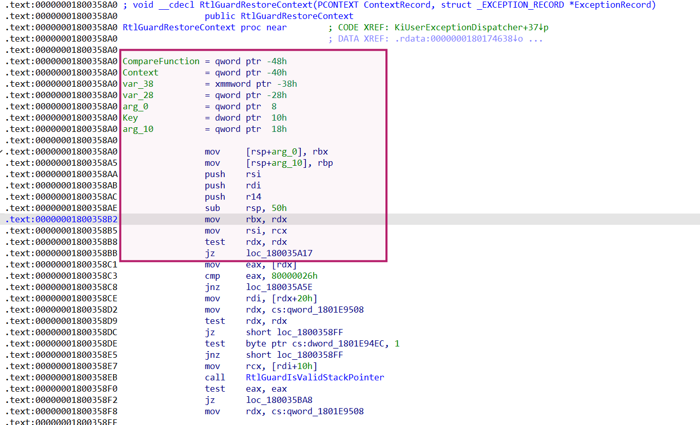 VEH-handler struct argument