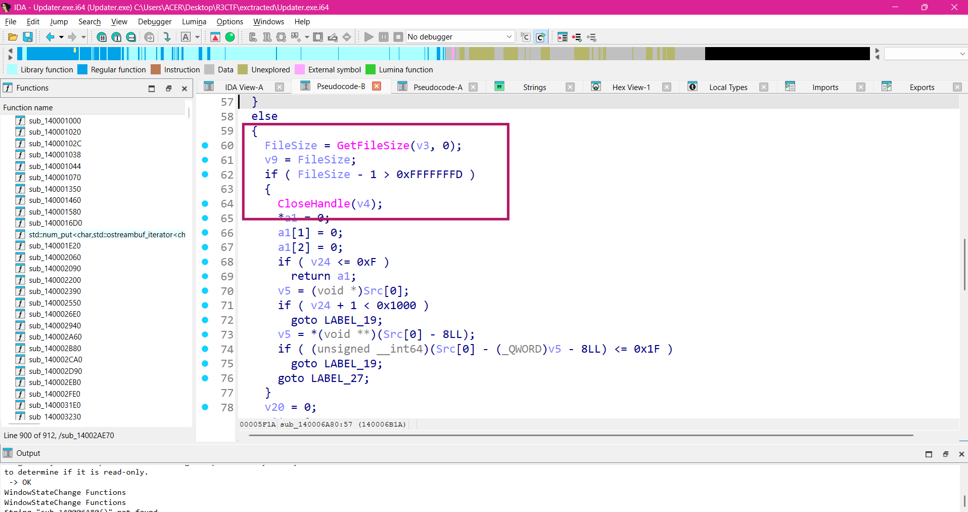 sub_140006A80 - GetFileSize and ReadFile via dynamic function pointer
