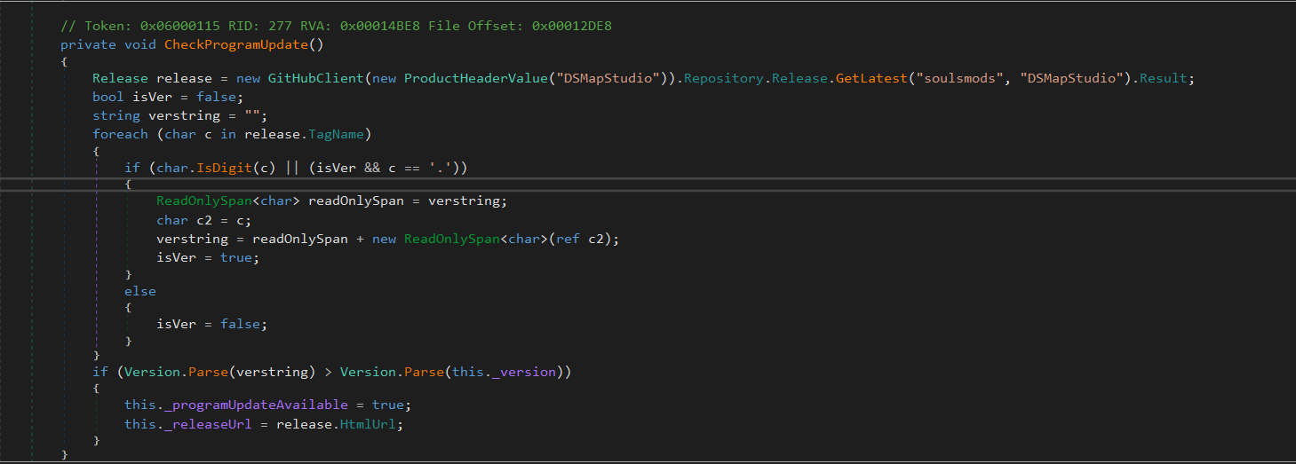 Patched CheckProgramUpdate